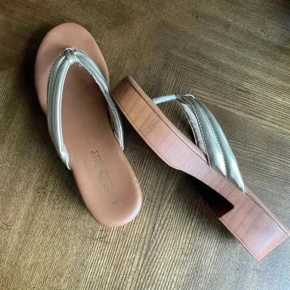 Gold strap sandals